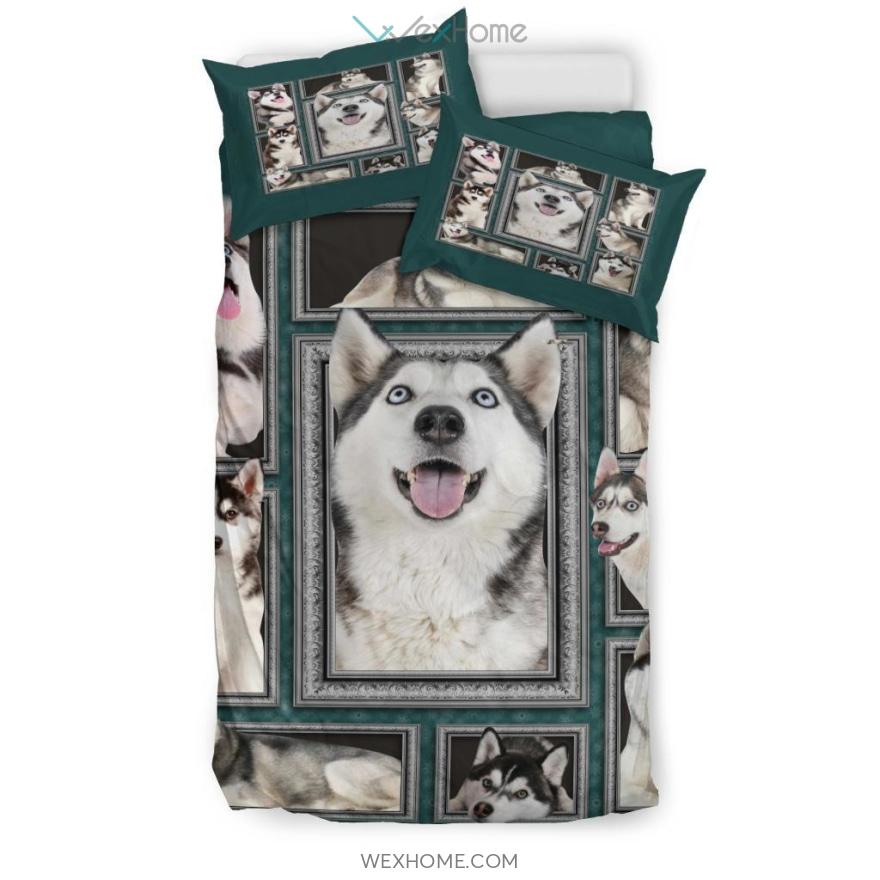 Husky Bedding Set – Duvet Cover And Pillowcase Set – Unique Design Amazing Gift
