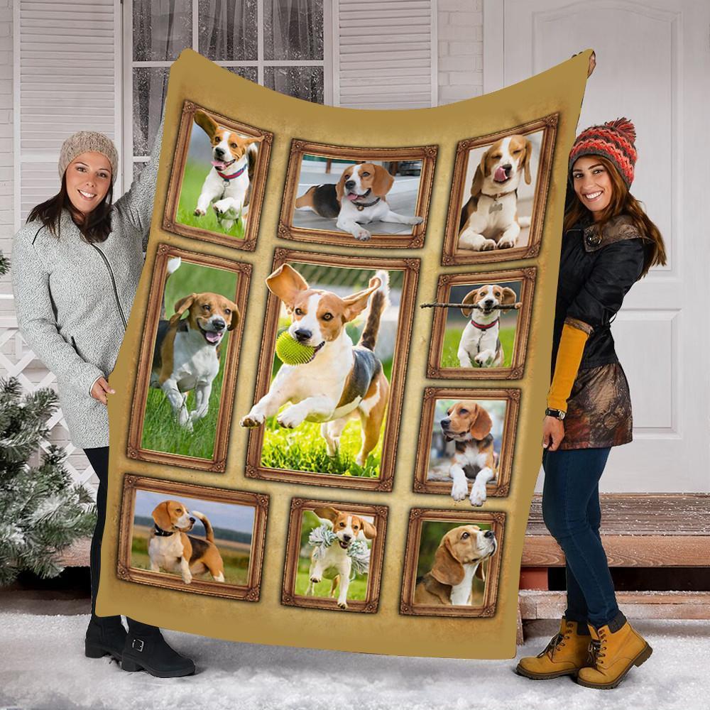 Funny Beagle Dog Lovers Gift Fleece Blanket – Quilt Blanket