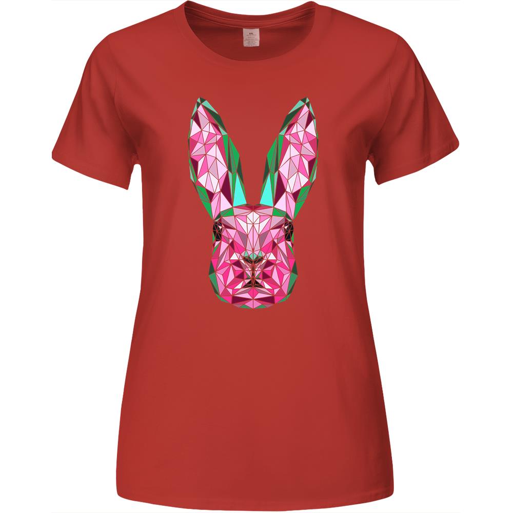 Bunny Easter Day Geometric Rabbit April Premium Womens Tshirts