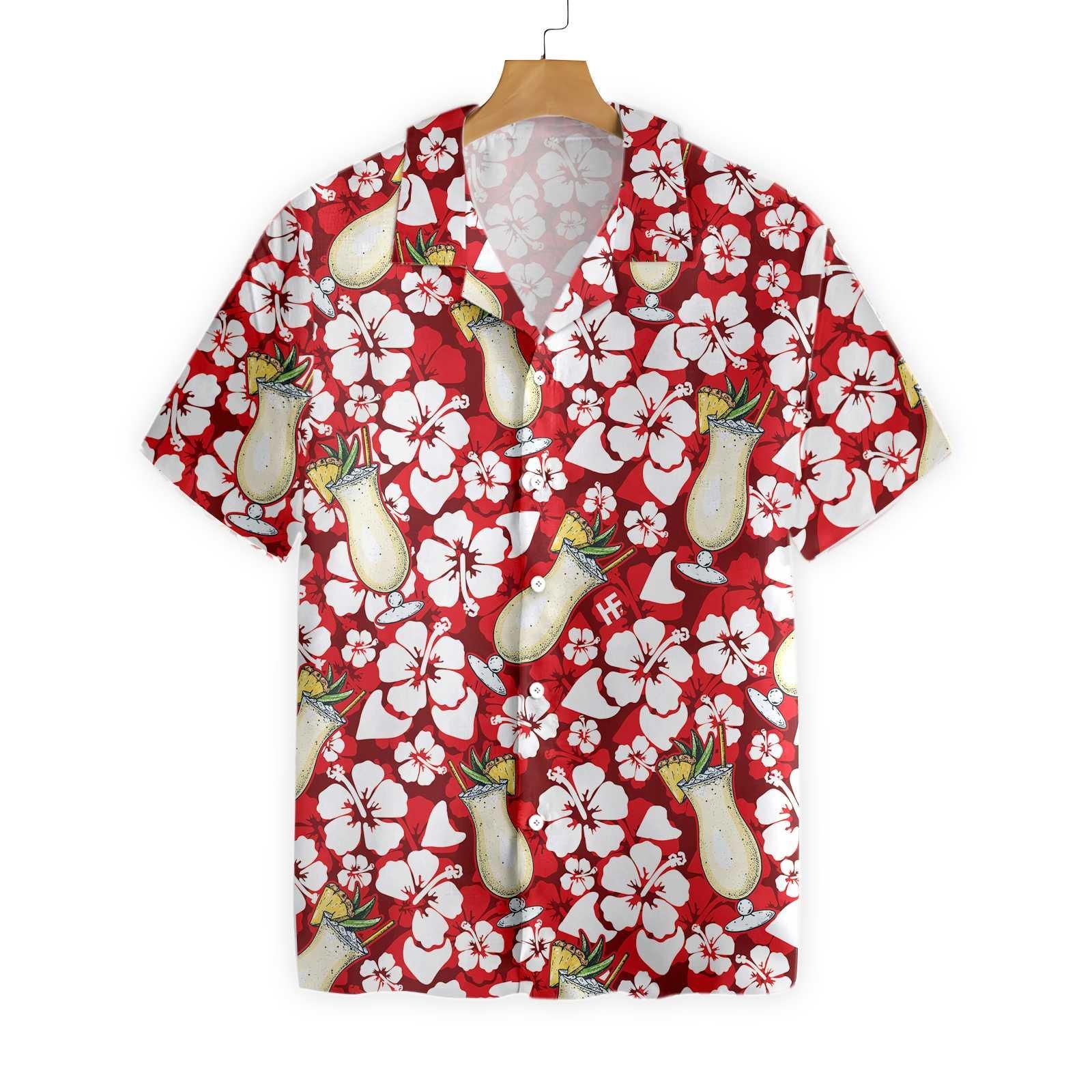 Pina Colada Cocktail Pattern Hawaii Shirt Ha3485