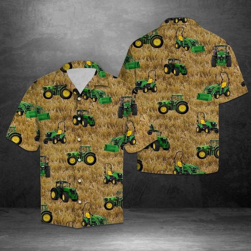 Artsyhomes Green Tractor Hawaiian Ha64007