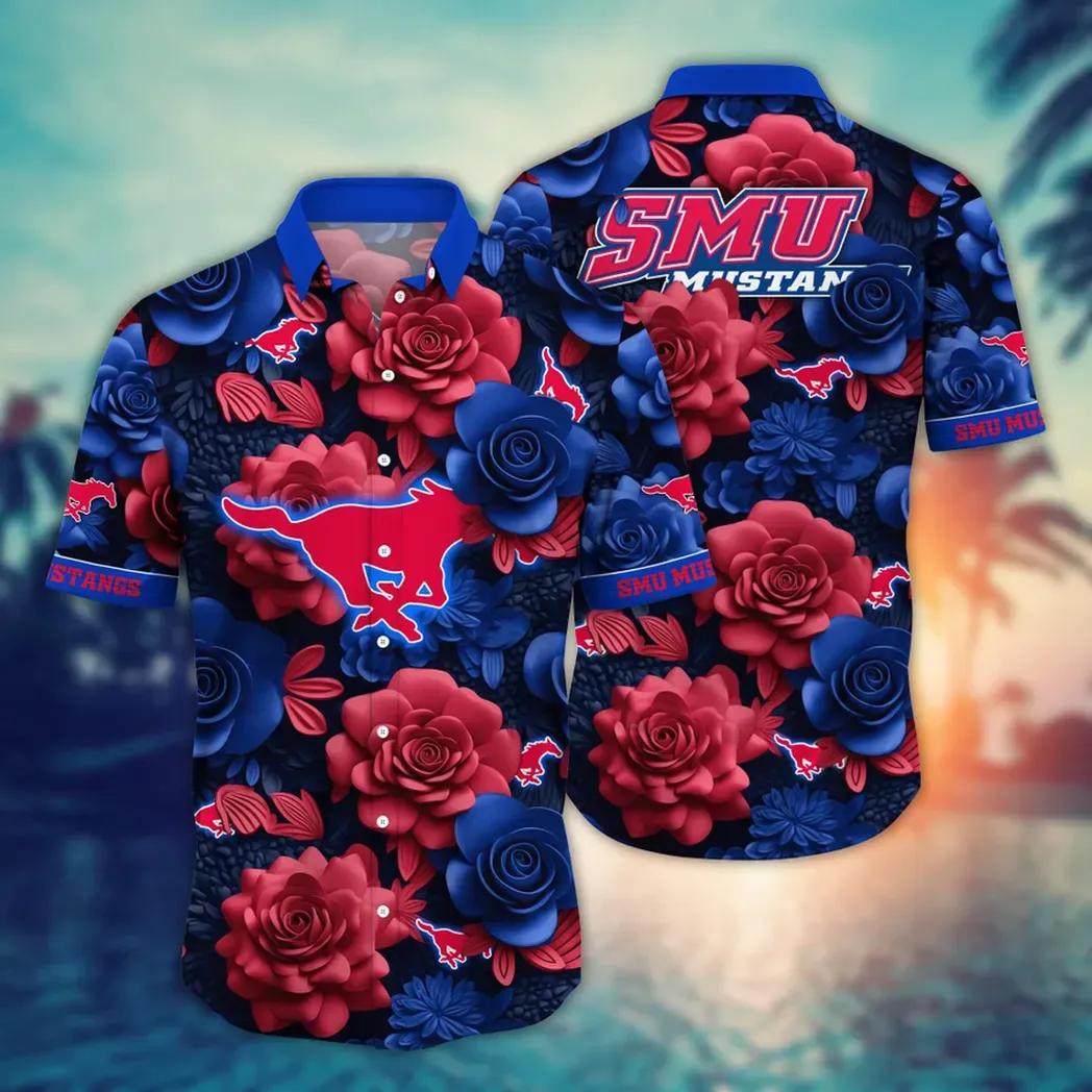 Smu Mustangs Ncaa Flower Aloha Hawaiian Shirt 7, Ncaa Hawaiian Shirt