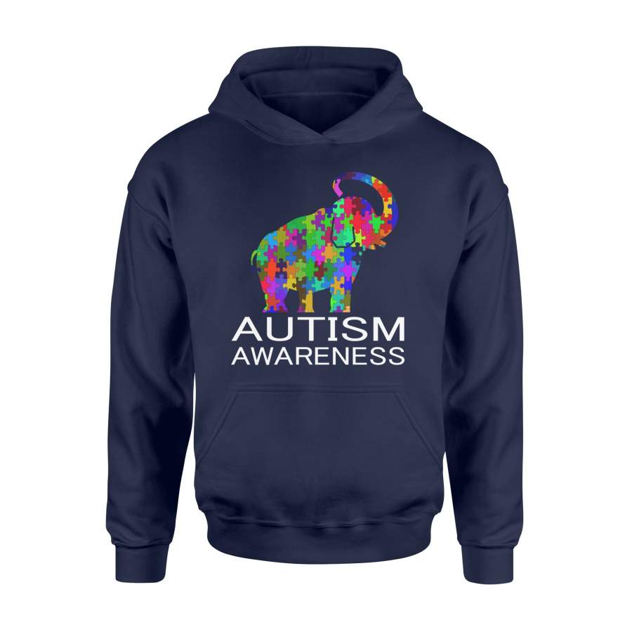 Autism Awareness Day Ribbon Elephant Hoodie