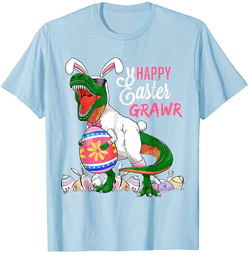 TRex Easter Bunny EastGrawr Tee For Boys Men Girls Women Kid T-Shirt