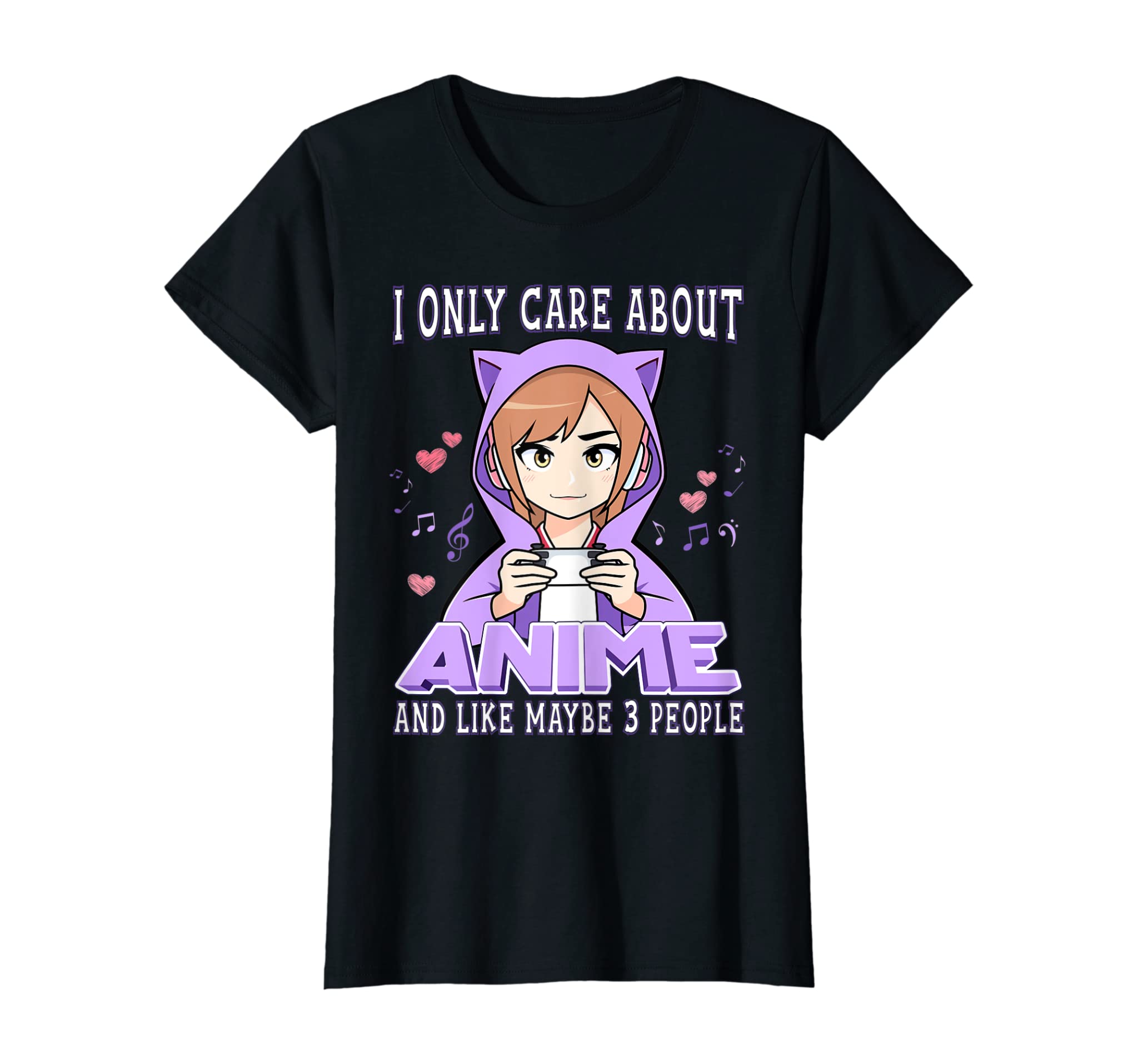 Anime Girl I Only Care About Anime And Like Maybe 3 People T-Shirt