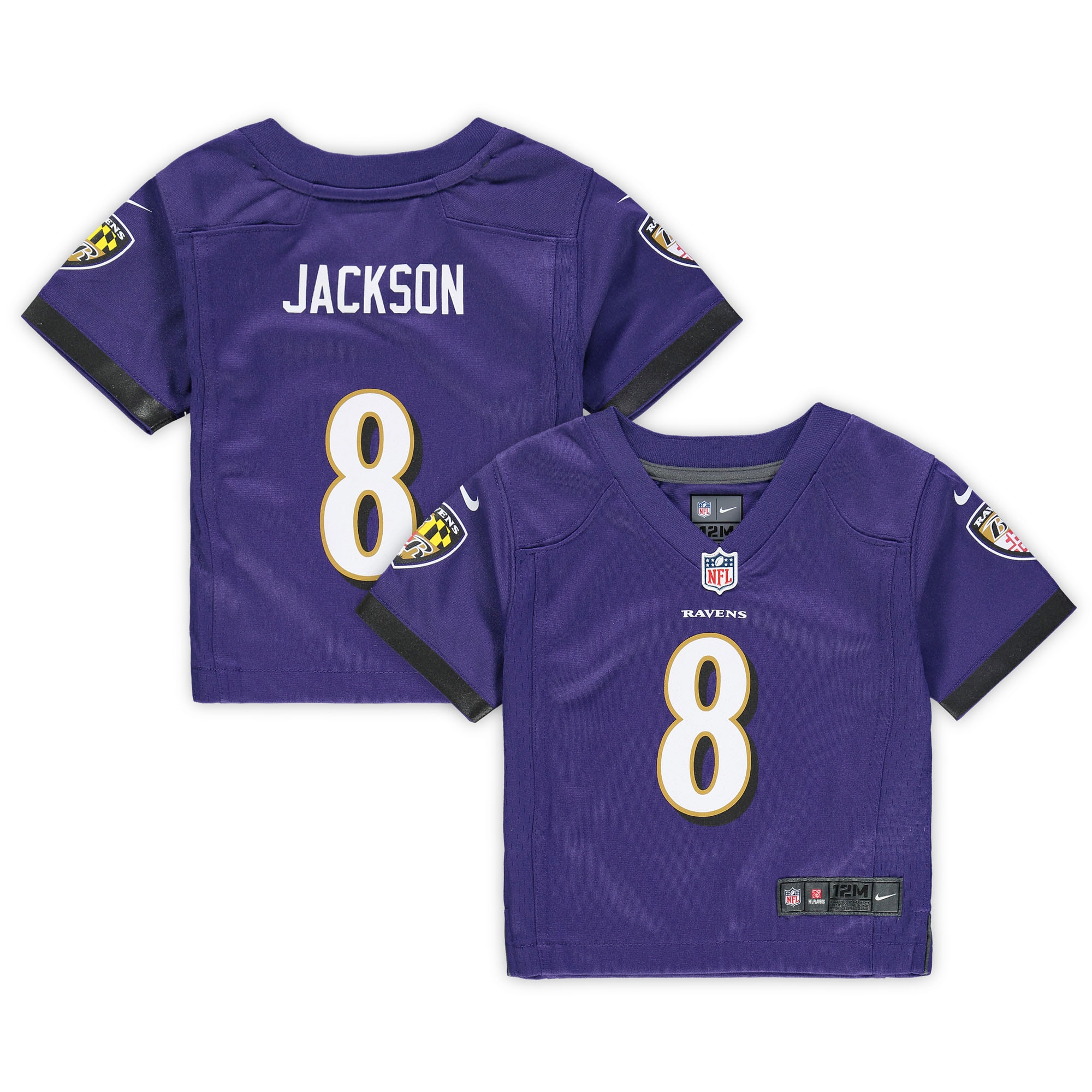 Infant Baltimore Ravens Lamar Jackson Purple Game Jersey