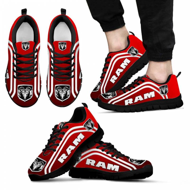 3D Printed DODGE RAM LPH Sneakers Ver 2 For Men & Women (Red)