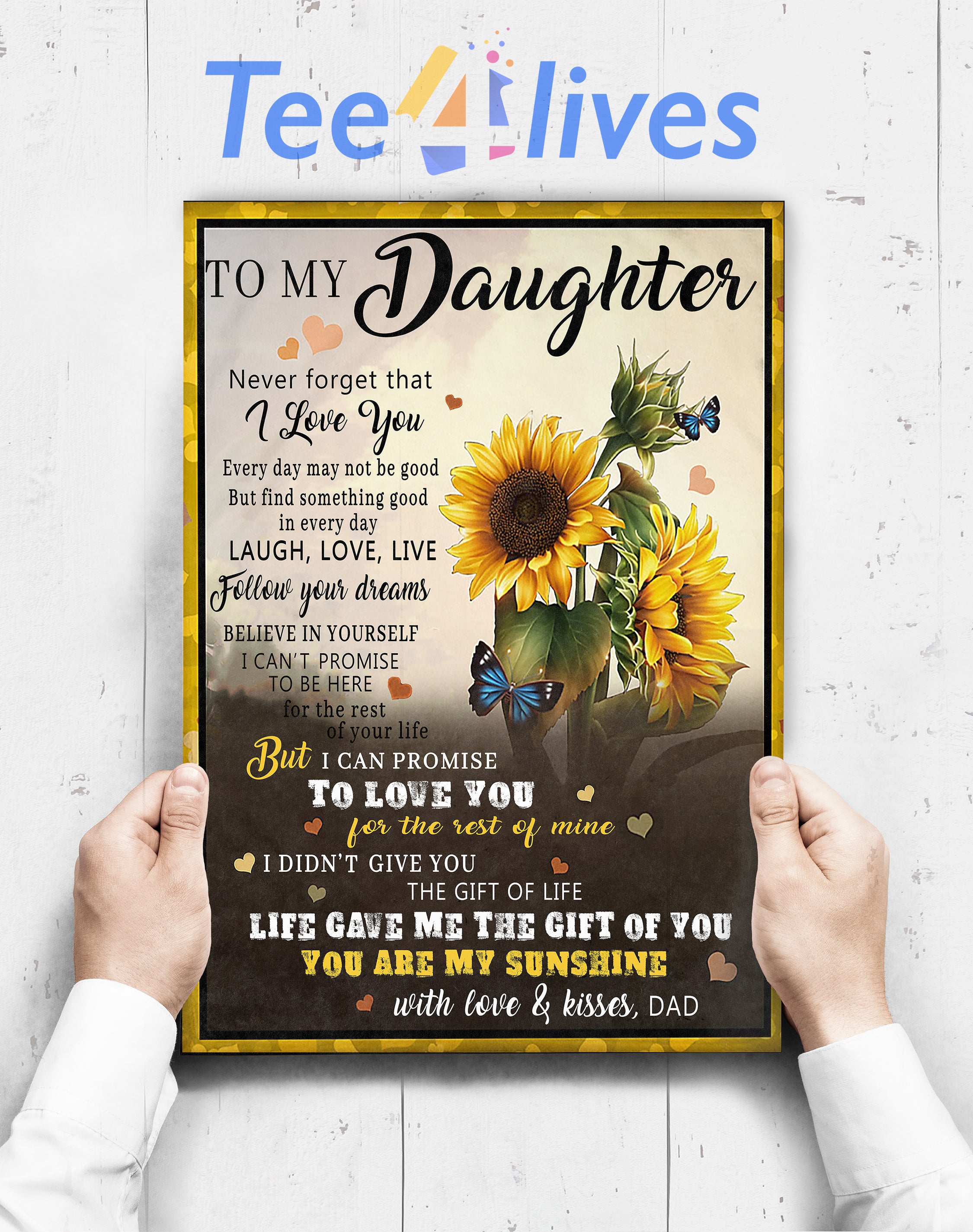 Custom Poster To My Daughter Poster Prints Wall Art - Poster Art Design