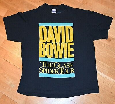 *1987 David Bowie* Vintage Concert Tour T-shirt Tee () Rare 80’s Glam Rock 5710