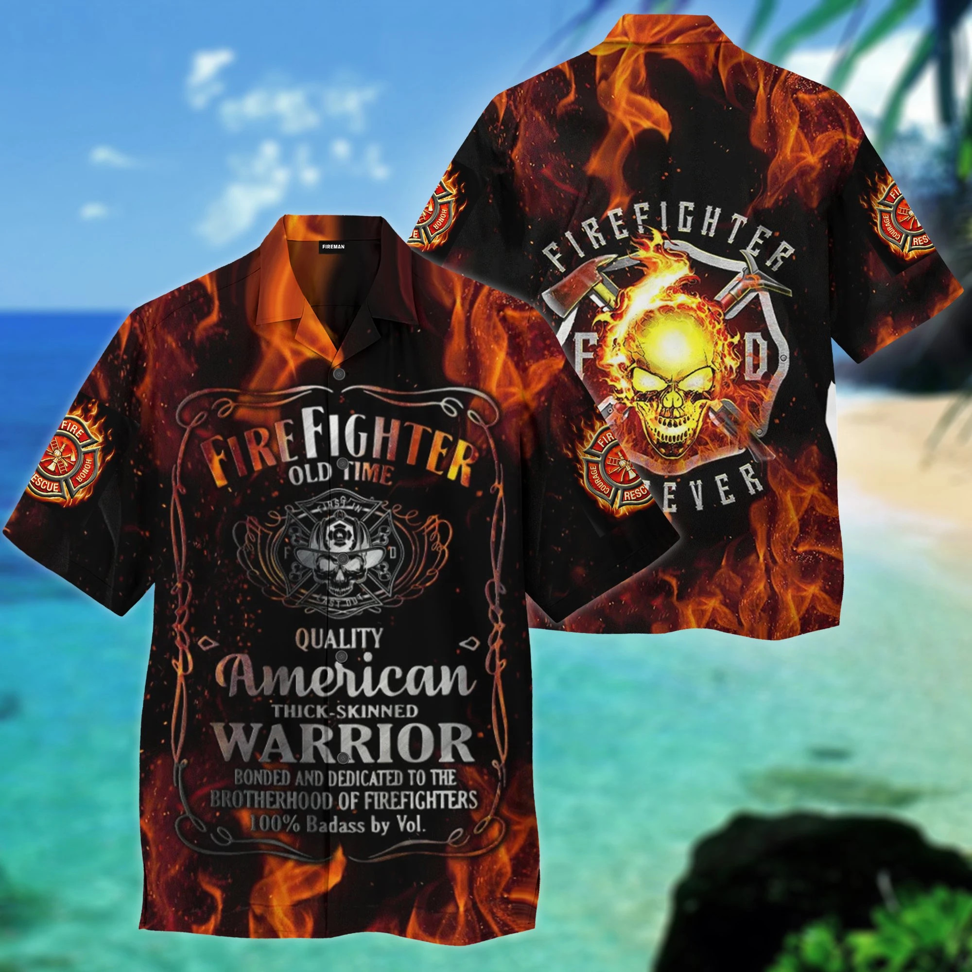 Firefighter Old Time Hawaii Shirt Unisex Adult Ha88516