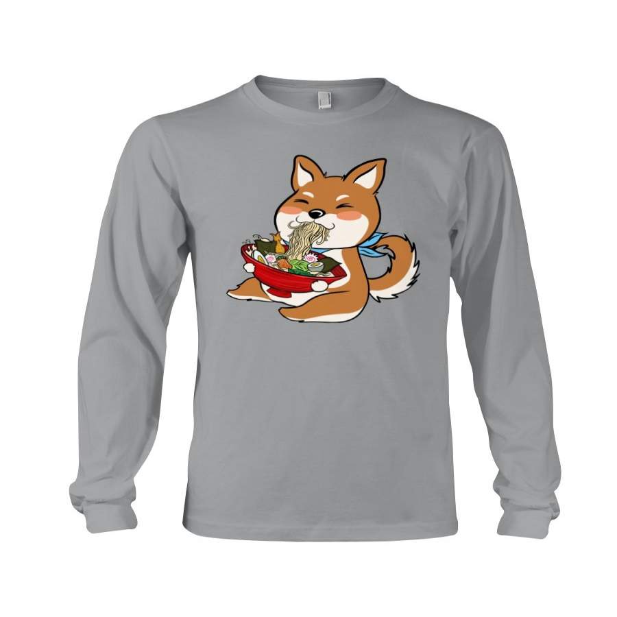 Shiba Inu Ramen Funny Design For Animal Lovers Unisex Long Sleeve