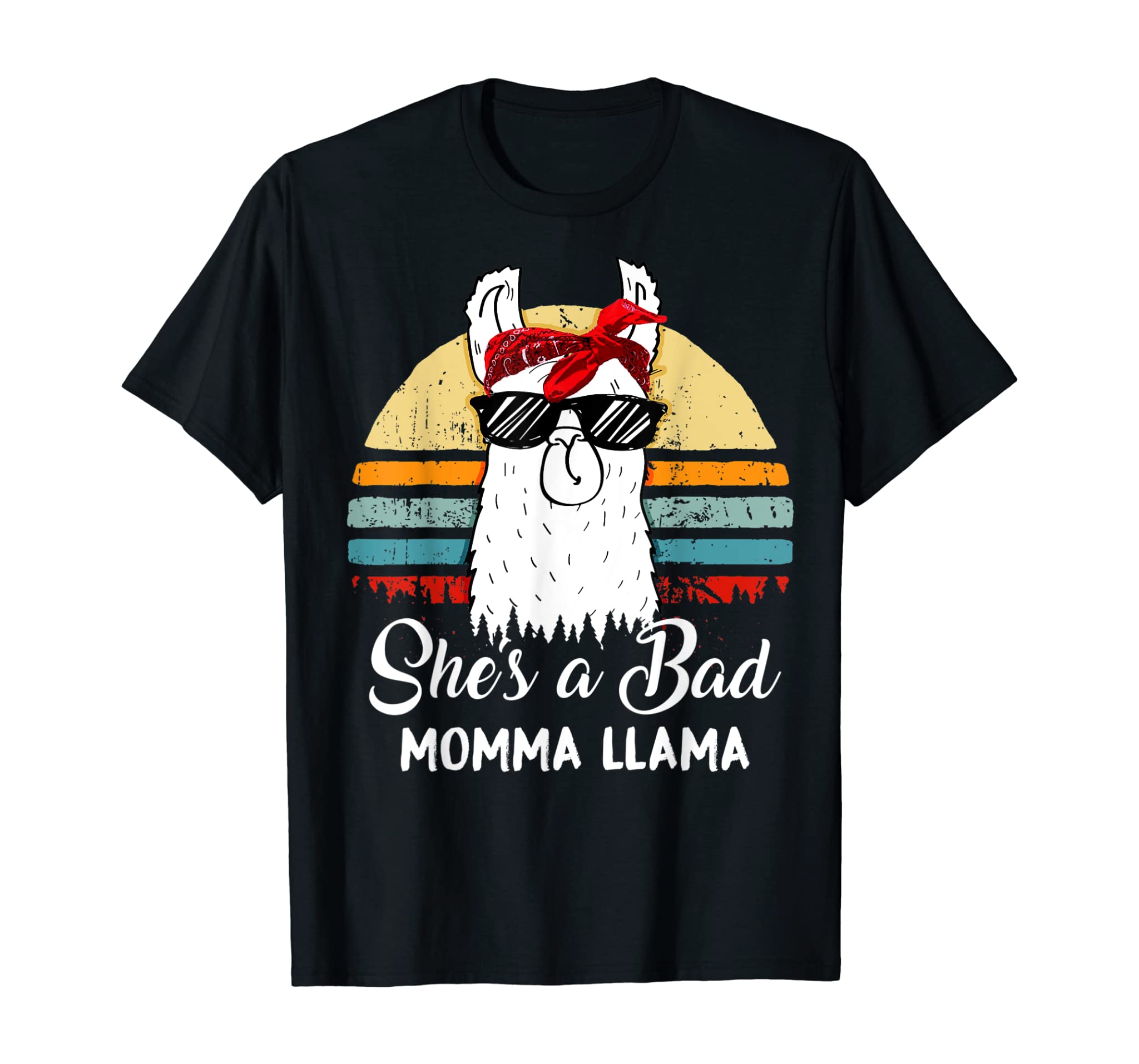 Funny Shirt She’s a Bad Momma Llama TShirt Mama Gift