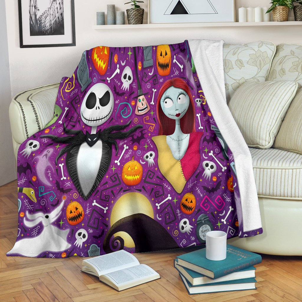 Jack Skellington And Sally Premium Blanket 1