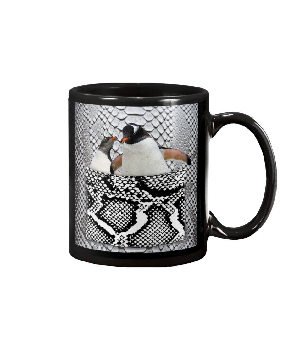 Puppy Penguin Snake Skin Background Gift For Women Mug