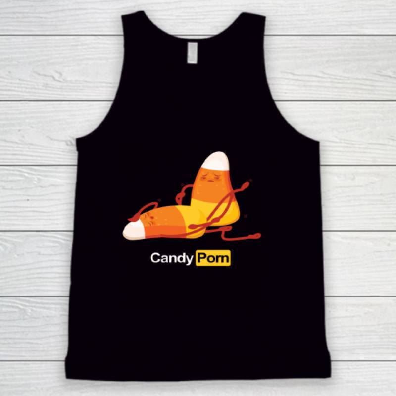 Candy Porn Corn Pun Porno Star Funny Halloween Costume Tank Top