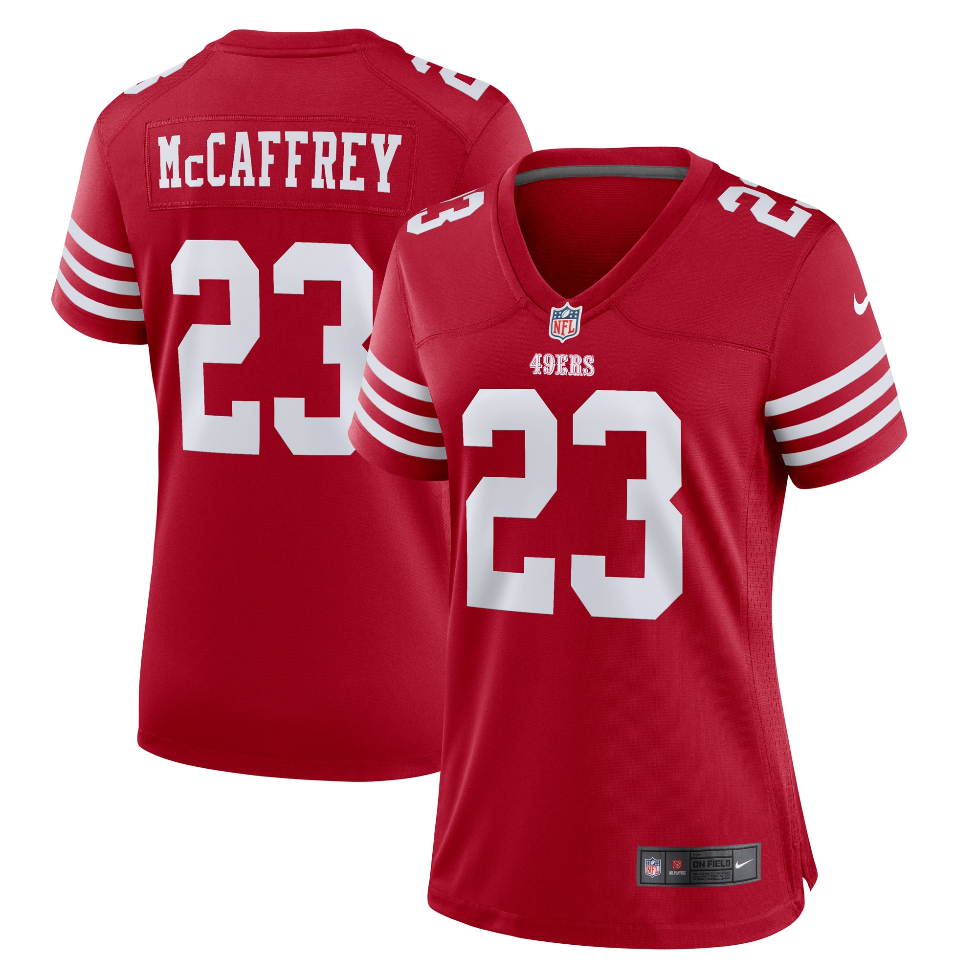 Christian McCaffrey San Francisco 49ers Women's Player Jersey – Scarlet