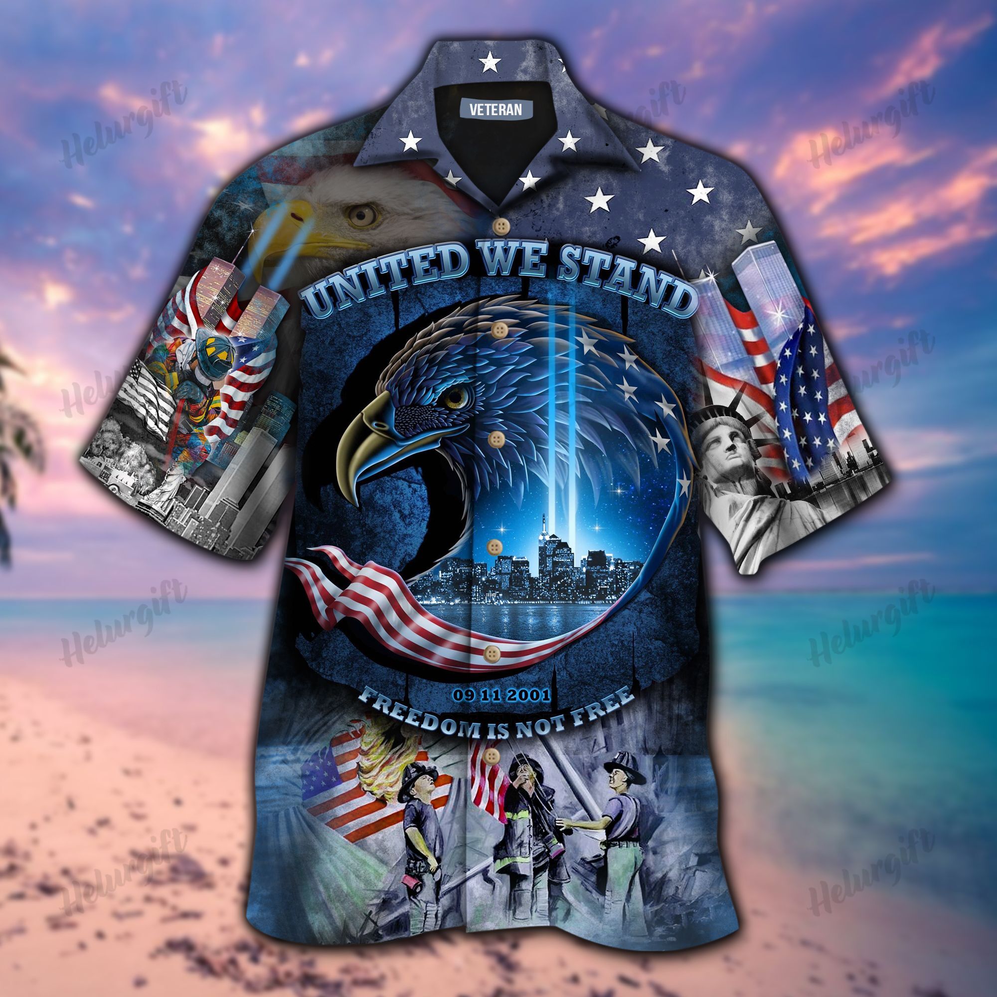 September Veteran Memorial Hawaiian Aloha Short Sleeve Shirt Ha13985