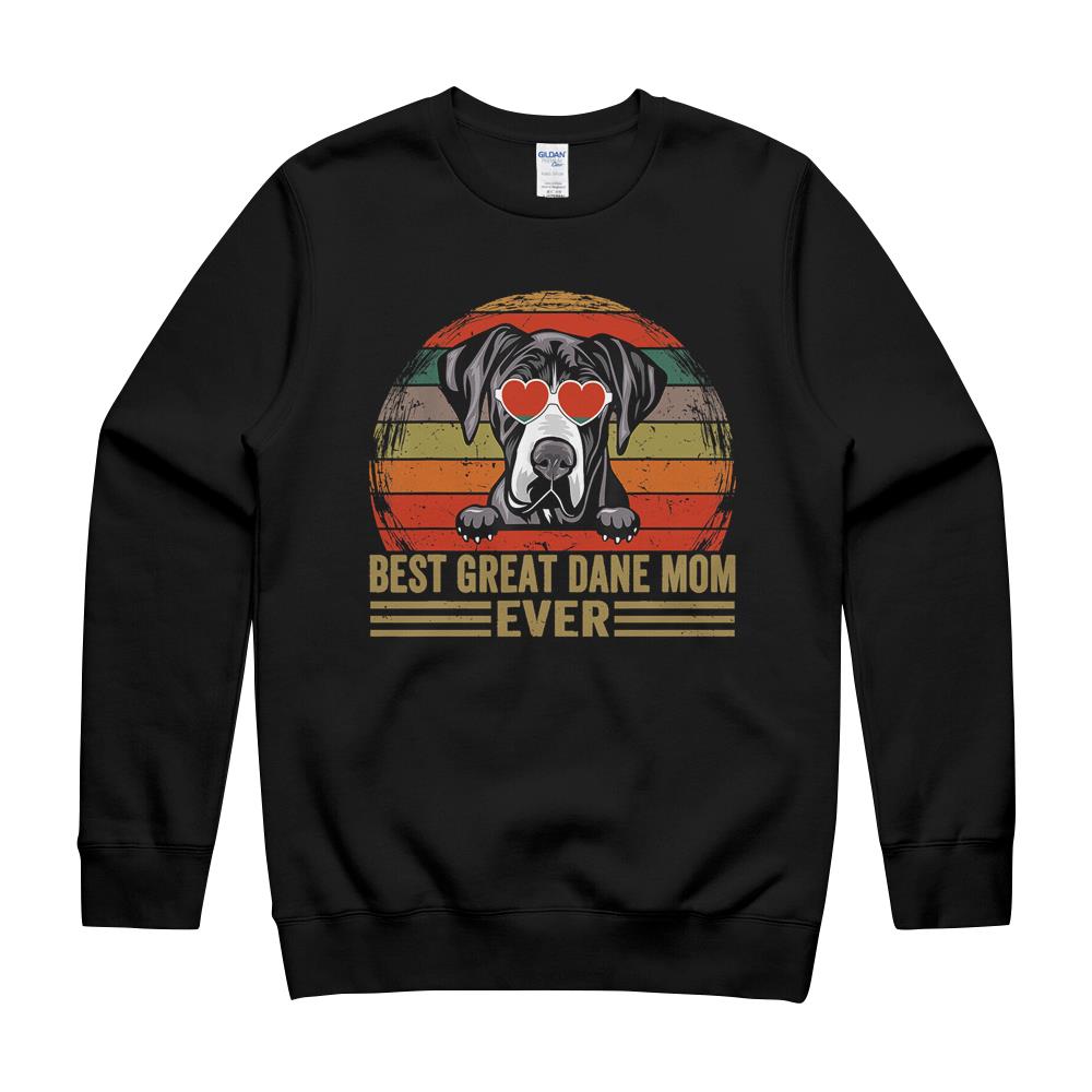 Great Dane Dog Lover Funny Vintage Best Great Dane Mom Ever T-Shirt Women’S Premium Tee Hoodie Crewneck Sweatshirt