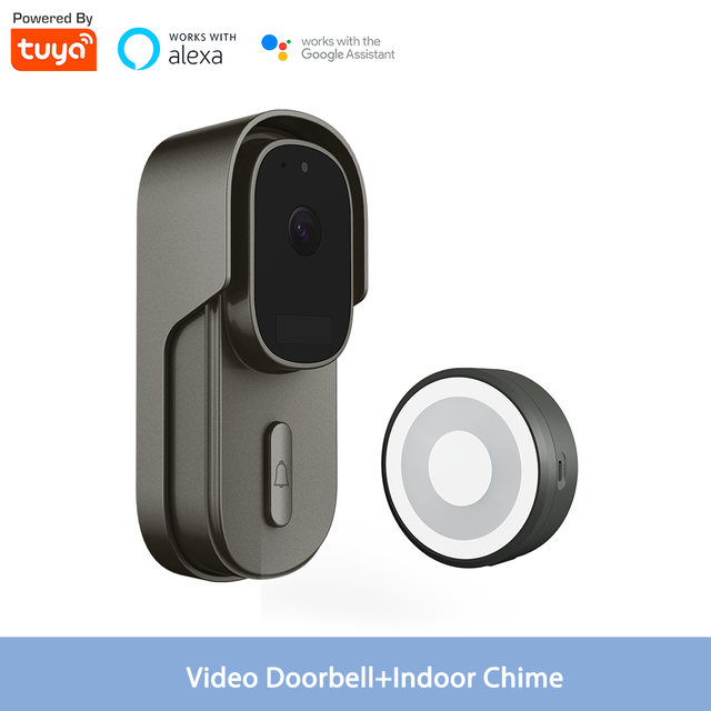 Tuya WiFi Doorbell Camera Battery DC AC 12-24V Powered Smart Video Doorbell Home 1080P Wireless Intercon Door bell with Alexa alx