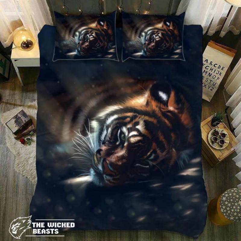 Air And Fire Tiger 3D Customize Bedding Set Duvet Cover SetBedroom Set Bedlinen