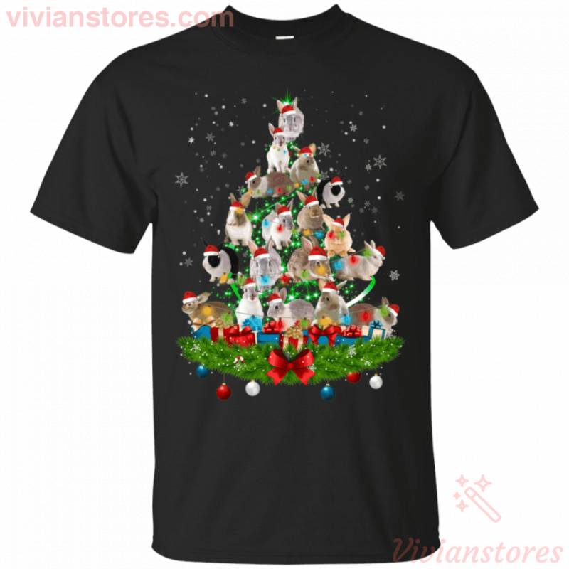 Bunny Christmas Tree Xmas Noel Decoration Rabbit T-Shirt