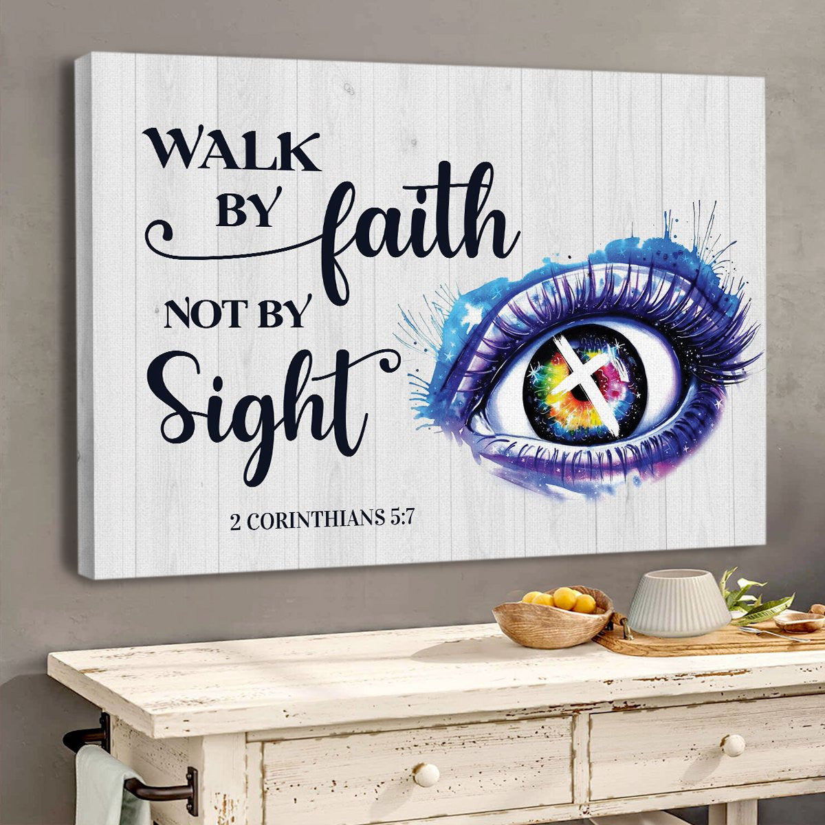 Walk By Faith – Unique Christian Canvas Nuhn69 Gift For Family, Wall Art Decor, Canvas Print, Home Decor