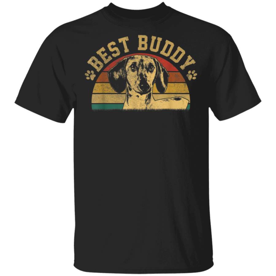 Retro Dachshund  Best buddy TShirt