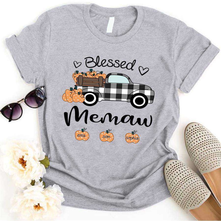 Personalized My Greatest Blessings Call Me Memaw Fall Shirt