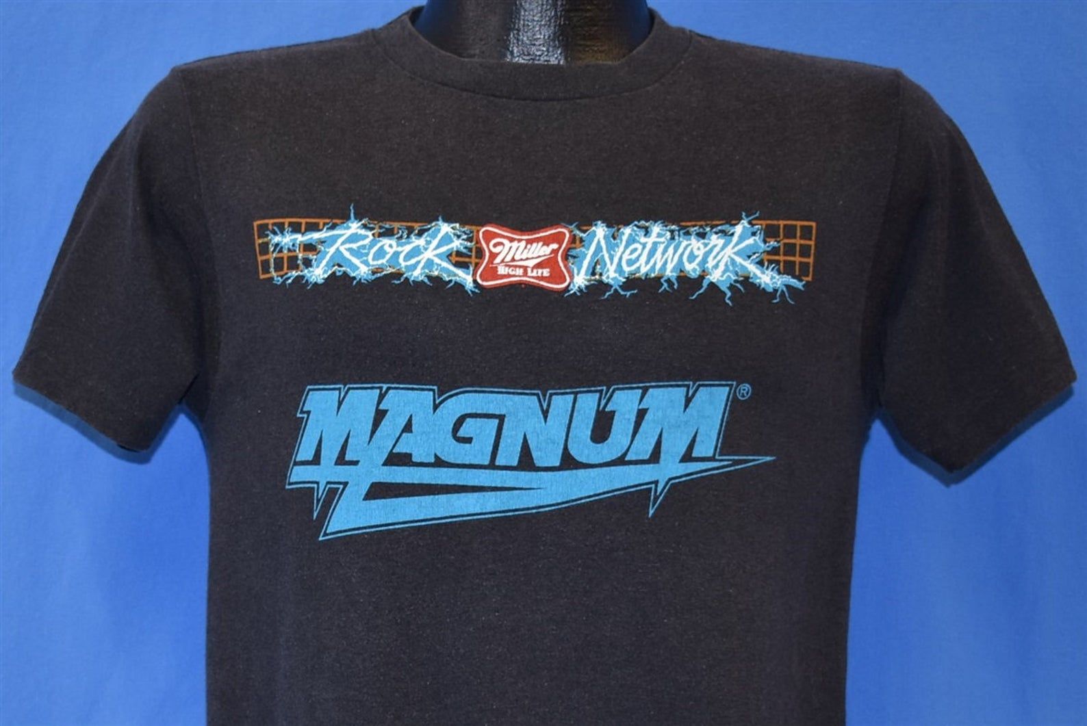 80S Magnum Rock Network Miller High Life Tour 1986 Band T-Shirt
