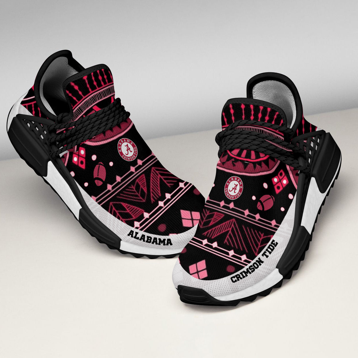 Amazing Pattern Human Race Alabama Crimson Tide Shoes For Fans