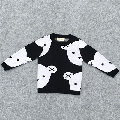 2020 Fashion Girls Kids Sweater Cartoon Bear Sweater For Toddler Girls Pullover Children Clothing Autumn Kids Knitwear Coat alx