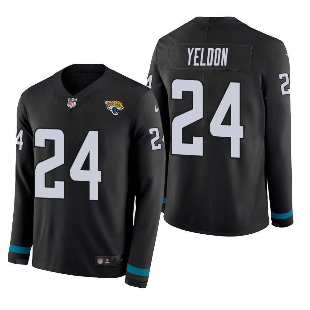 Jacksonville Jaguars Tj Yeldon Therma Long Sleeve Mens Jersey Black