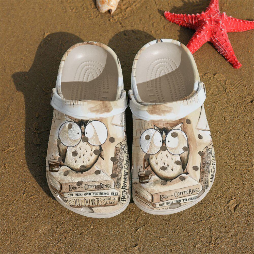 Owl Personalized Clog, Custom Name, Text, Color, Number Fashion Style For Women, Men, Kid, Print 3D Lovely Owl And Books