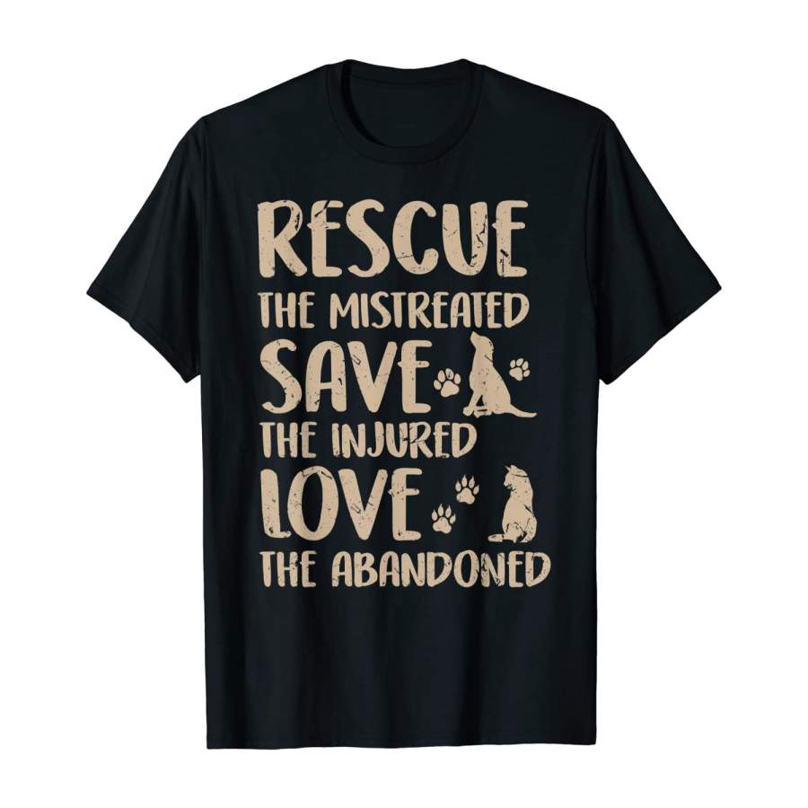 Ph Vintage Animal Rescue Dog Cat Lovers Costume Pet Owner T-Shirt