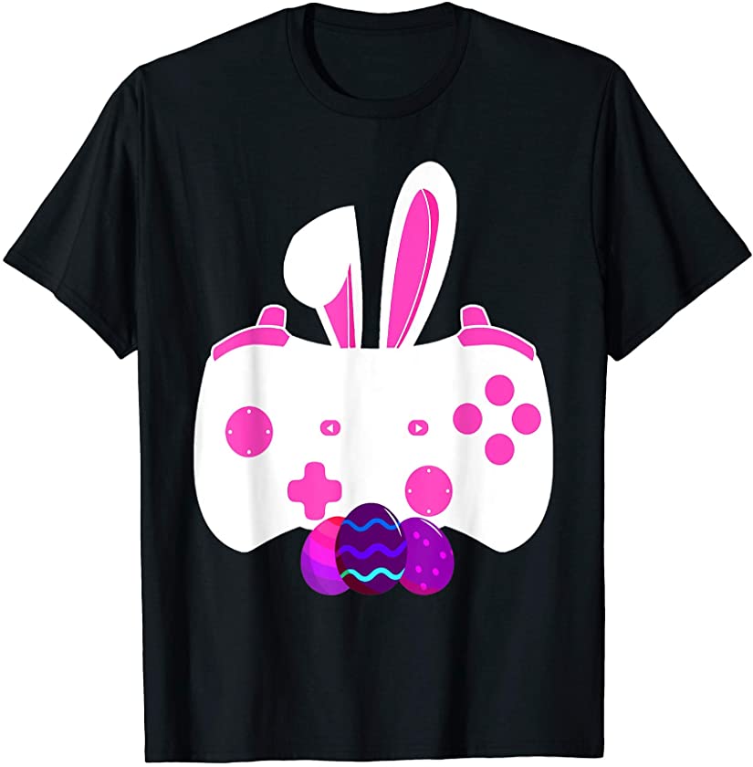 Video Games Easter Bunny Eggs Funny Gamer Boy Easter Day T-Shirt