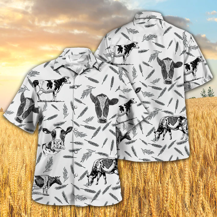 Hostein Pattern Hawaii Cow Aloha Gift For Lovers Ha37175