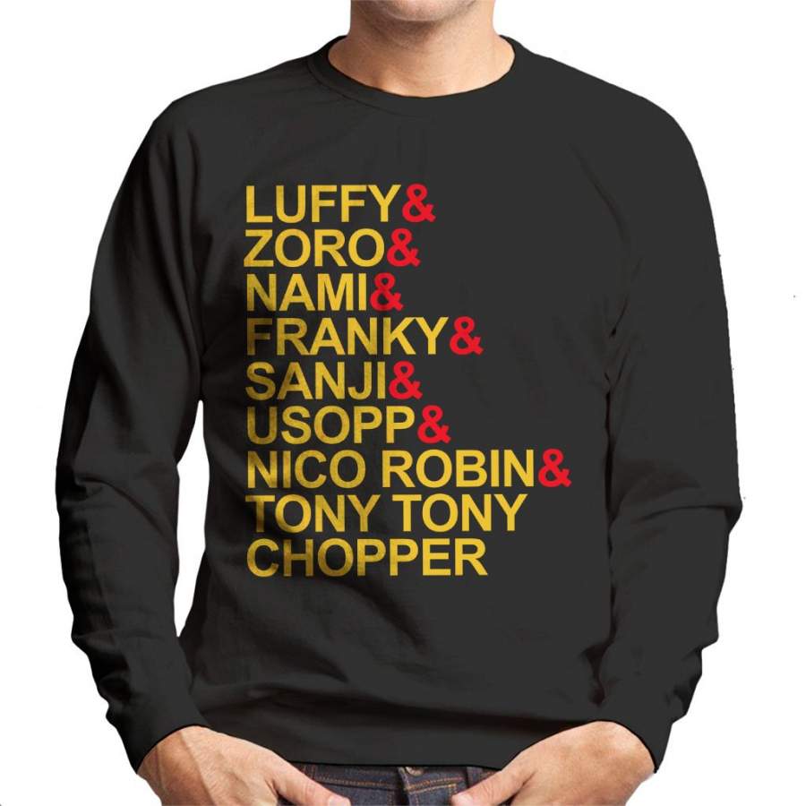 One Piece Character List Men’s Sweatshirt