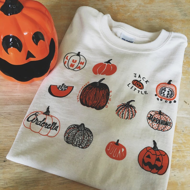 Pumpkin T-Shirt, Halloween Shirt, Screen Print