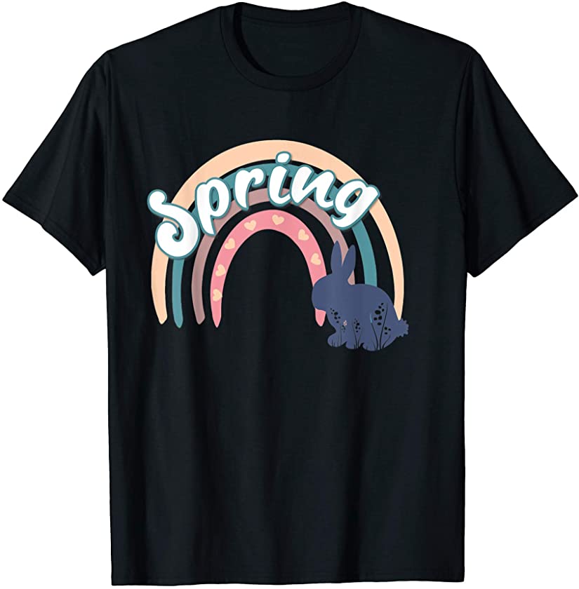 Bohemian Rainbow Spring with Bunny T-Shirt