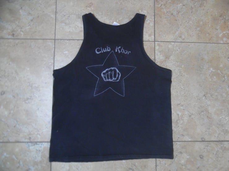 Vtg Club Khor Muscle Tank Top Black Usa Made Shirt