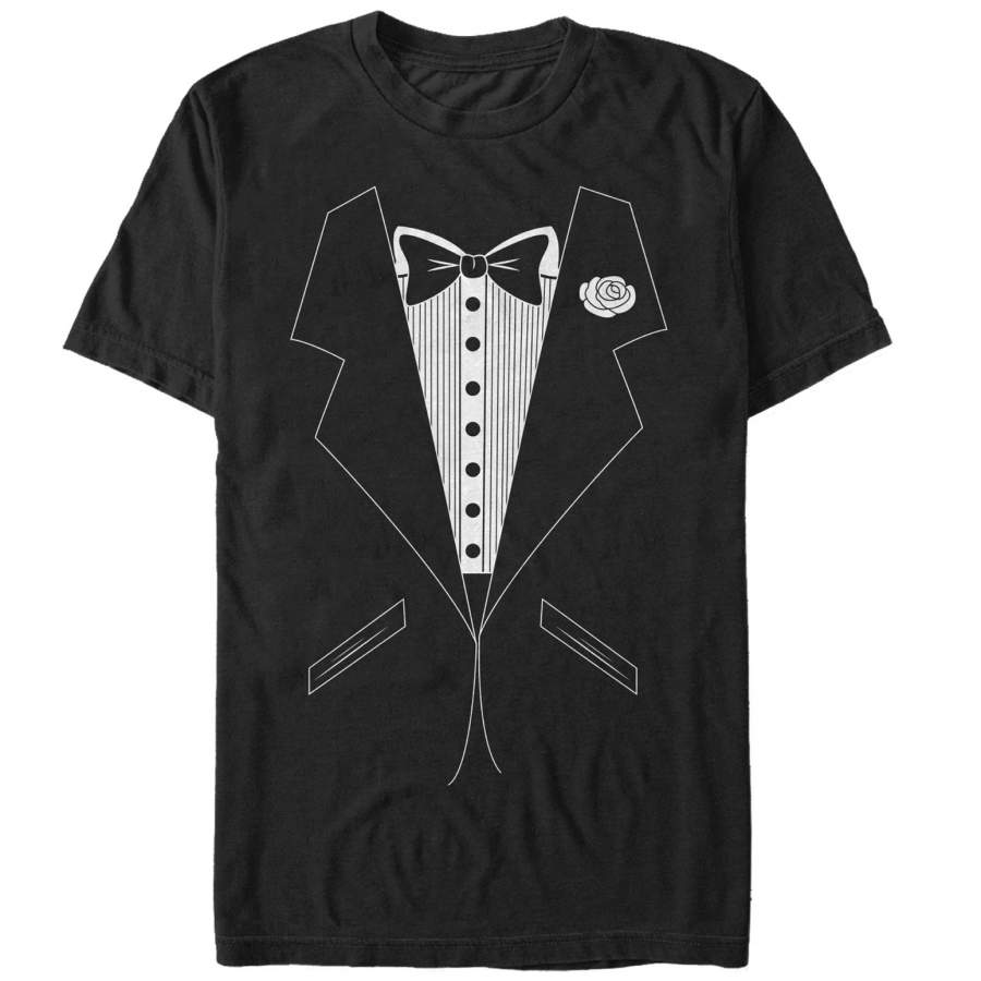 Lost Gods Men’s Valentine’s Day Classy Tuxedo Costume Tee  T Shirt