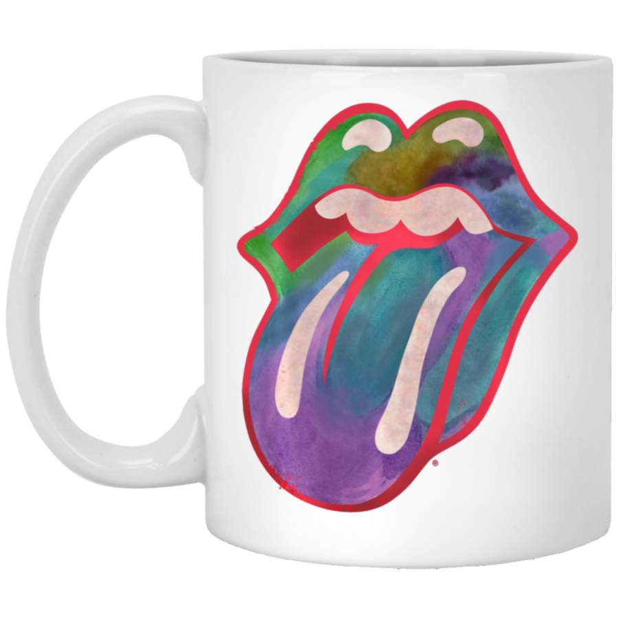 The Rolling Stones Colors Tongue White Mug