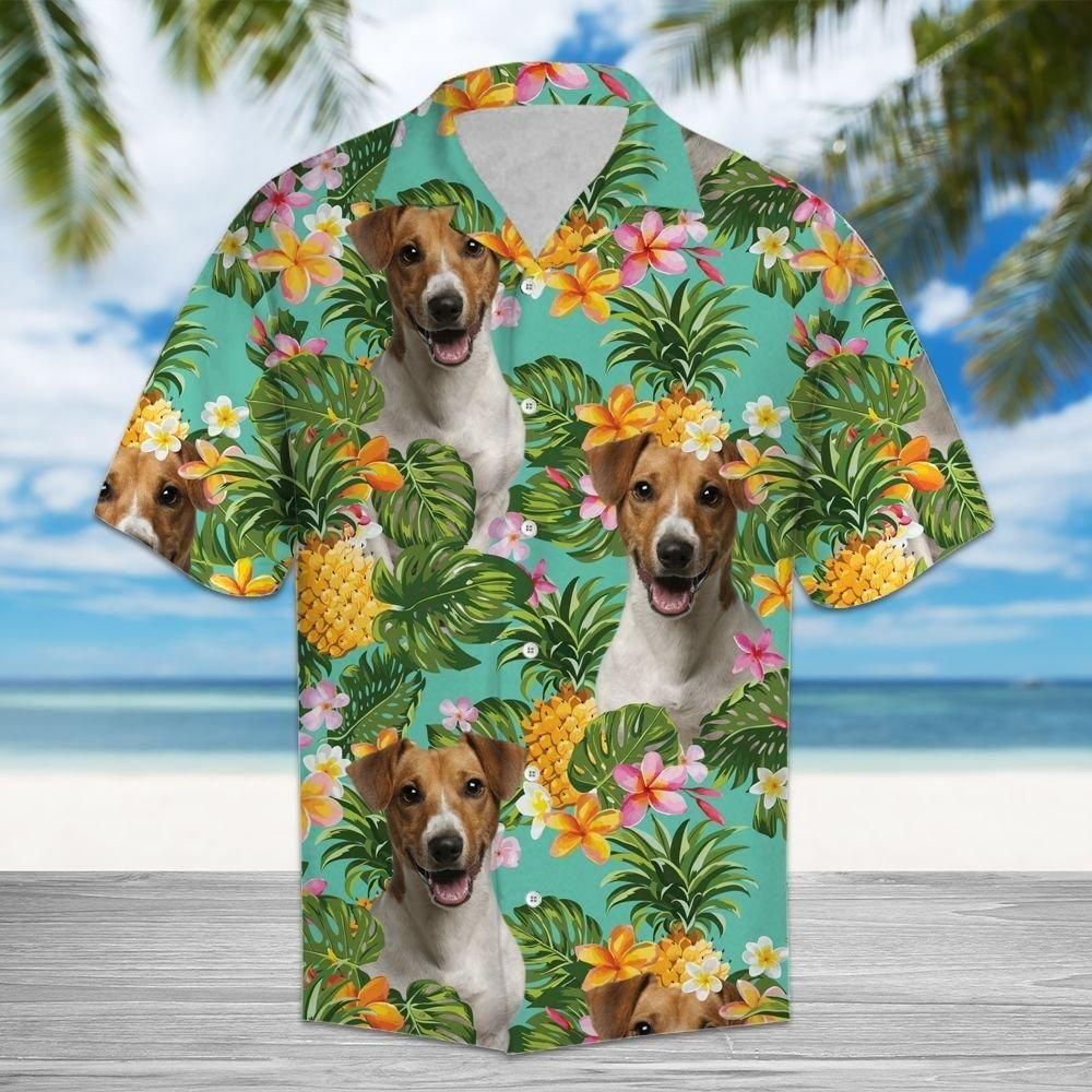 Tropical Pineapple Jack Russell Terrier Aloha Hawaiian Shirt Colorful Short Sleeve Summer Beach Casual Shirt For Men And Women