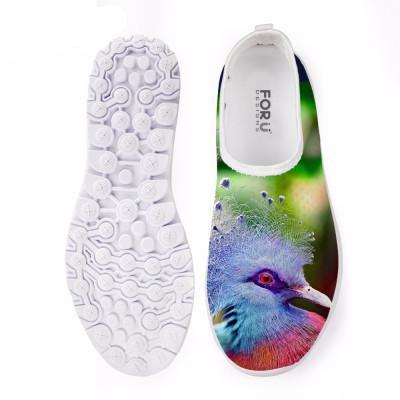 Cute Style Parrots Printing Air Mesh Shoes