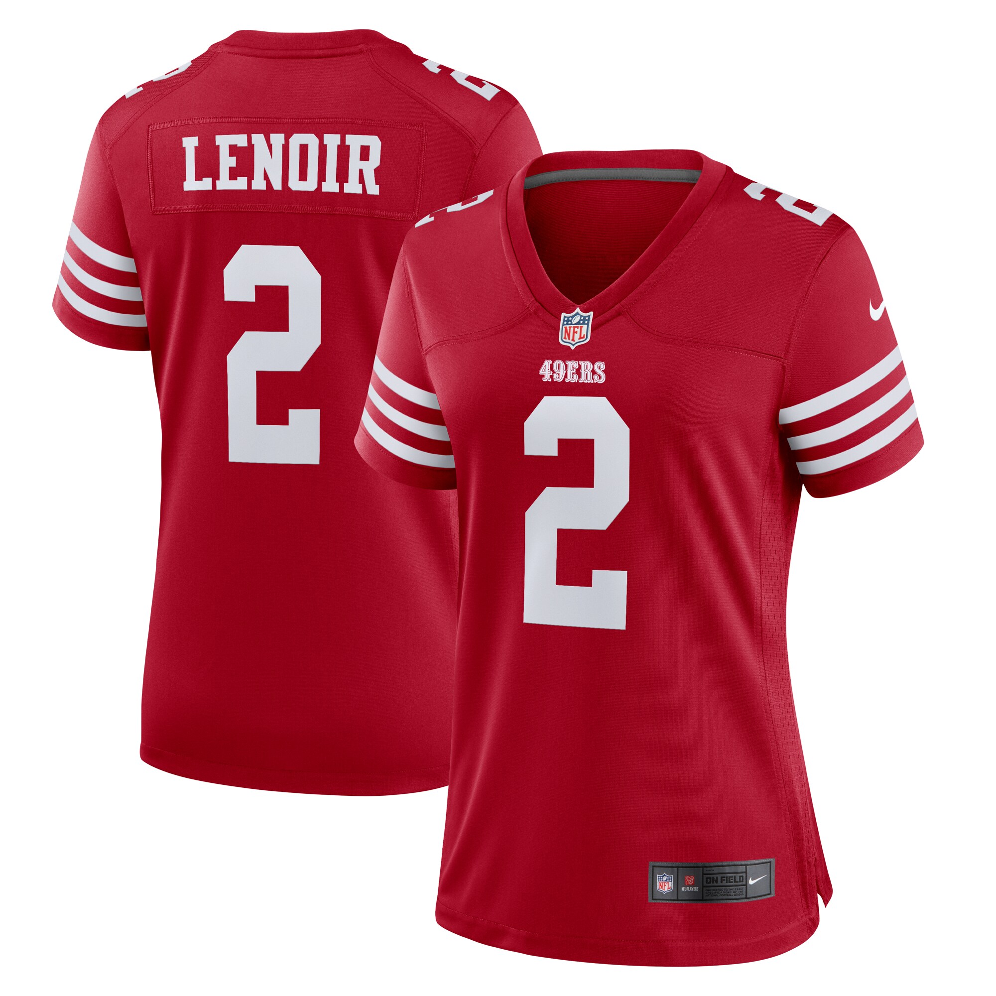 Women’s San Francisco 49ers Deommodore Lenoir  Scarlet  Game Jersey