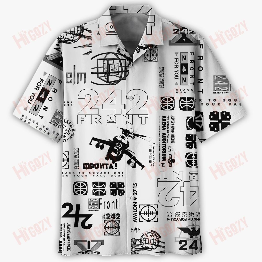 Front 242 Hawaiian Sleeve Aloha Shirts Ha96032