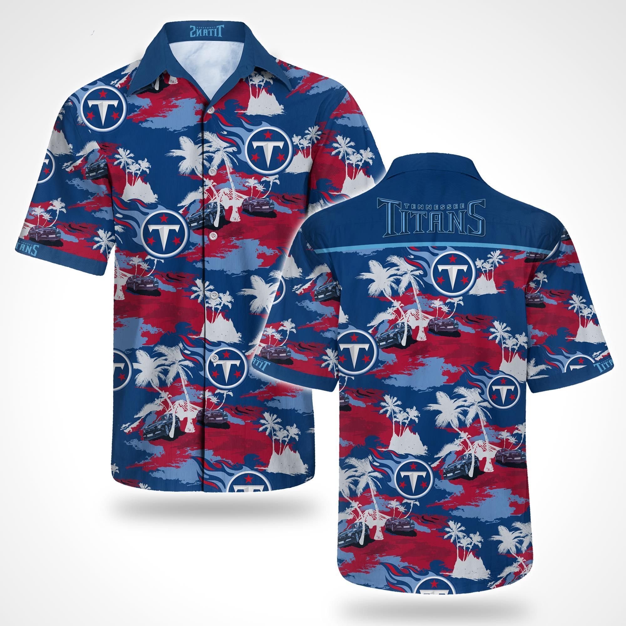 Tennessee Titans Tommy Bahama Hawaiian Shirt Summer Button Up Shirt For Men Beach Wear Short Sleeve Hawaii Shirt Combo Beach