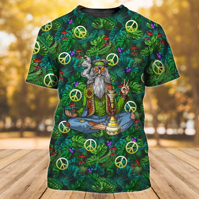 Old Hippie Smoke Shisha Cool 3D Tshirt