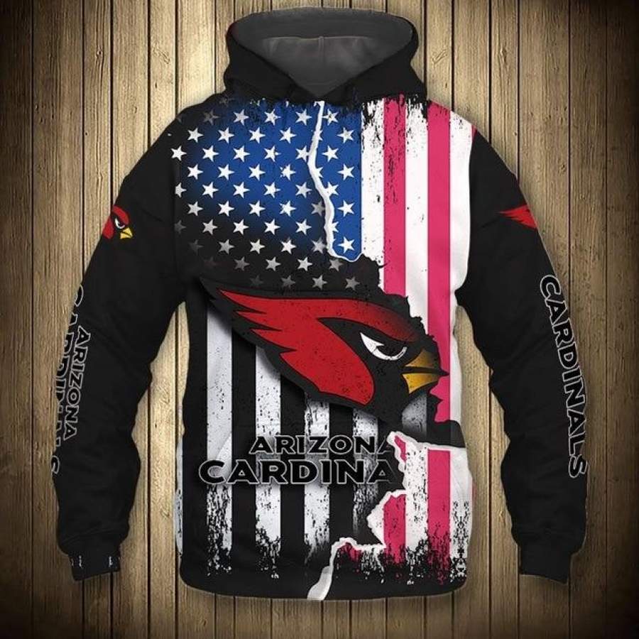 Arizona Cardinals American Flag Hoodie