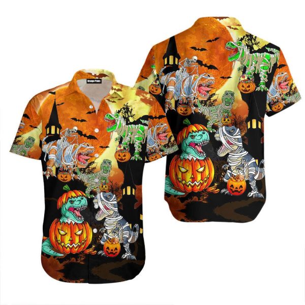 T Rex Dinosaur Happy Halloween Hawaii Shirt For Men Women Ha47971